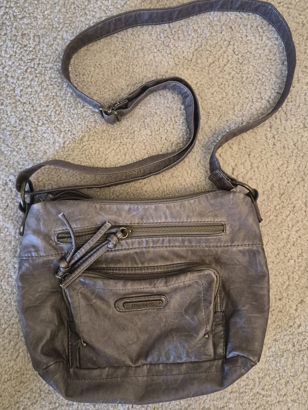 Stone & Co. Slate Gray Crossbody Bag